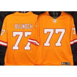 Buccaneers #77 Glenn Bujnoch Orange Football Jersey Stitched