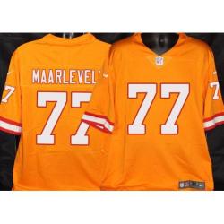 Buccaneers #77 J.D. Maarleveld Orange Football Jersey Stitched