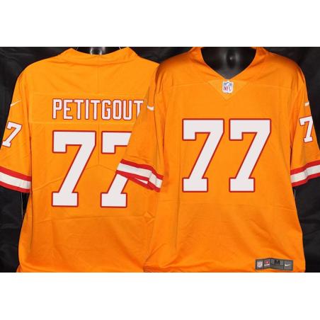 Buccaneers #77 Luke Petitgout Orange Football Jersey Stitched