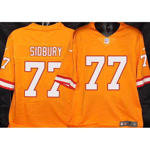 Buccaneers #77 Lawrence Sidbury Orange Football Jersey Stitched