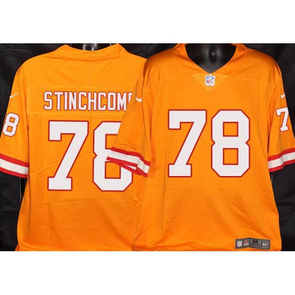 Buccaneers #78 Matt Stinchcomb Orange Football Jersey Stitched