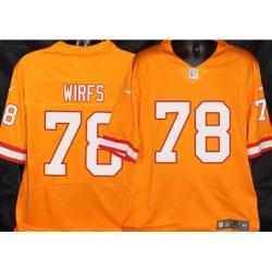 Buccaneers #78 Tristan Wirfs Orange Football Jersey Stitched