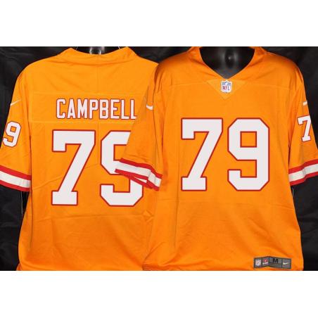 Buccaneers #79 Joe Campbell Orange Football Jersey Stitched