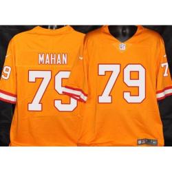 Buccaneers #79 Sean Mahan Orange Football Jersey Stitched