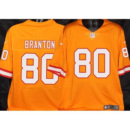 Buccaneers #80 Gene Branton Orange Football Jersey Stitched