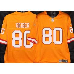 Buccaneers #80 Kaylon Geiger Orange Football Jersey Stitched