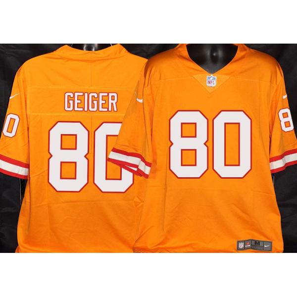 Buccaneers #80 Kaylon Geiger Orange Football Jersey Stitched