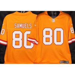 Buccaneers #80 Tony Samuels Orange Football Jersey Stitched