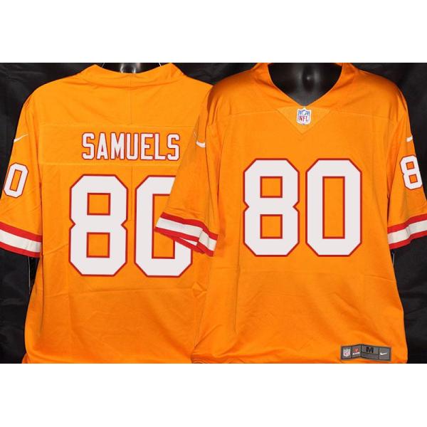 Buccaneers #80 Tony Samuels Orange Football Jersey Stitched