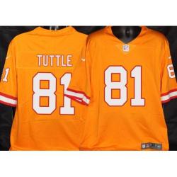 Buccaneers #81 Perry Tuttle Orange Football Jersey Stitched