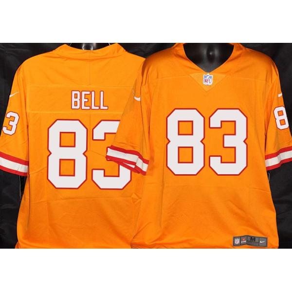 Buccaneers #83 Theo Bell Orange Football Jersey Stitched