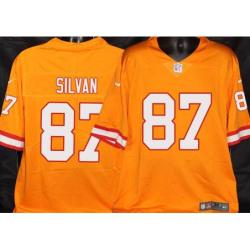 Buccaneers #87 Nilo Silvan Orange Football Jersey Stitched