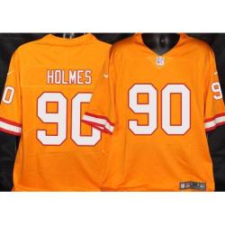 Buccaneers #90 Ron Holmes Orange Football Jersey Stitched