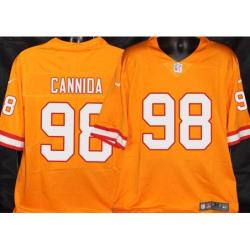 Buccaneers #98 James Cannida Orange Football Jersey Stitched