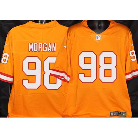 Buccaneers #98 Aaron Morgan Orange Football Jersey Stitched