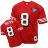 Steve Young SF Football Jersey - SF #8 Football Jersey(Red Throwback)