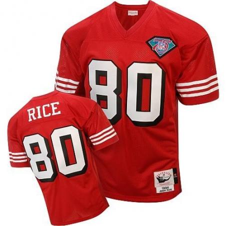 Jerry Rice SF Football Jersey - SF #80 Football Jersey(Red Throwback)