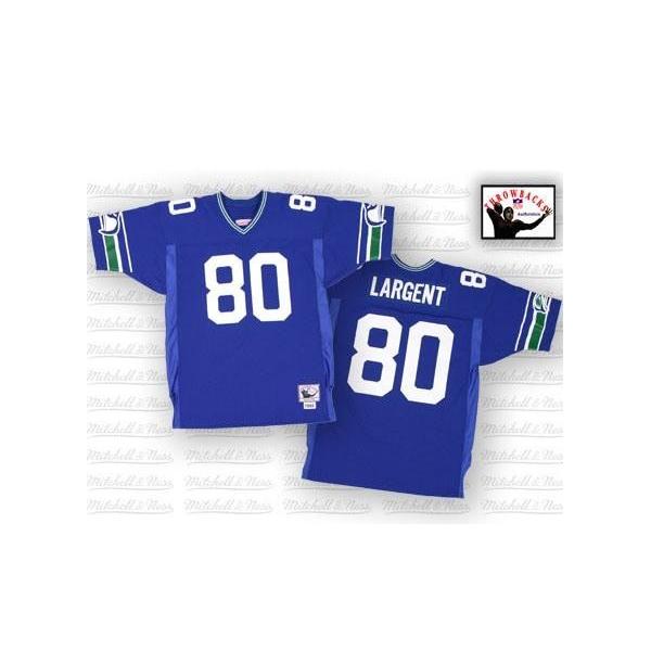 Steve Largent Seattle Football Jersey - Seattle #80 Football Jersey(Blue Throwback)