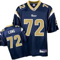 Chris Long Louis Football Jersey - St Louis  #72 Football Jersey(Blue)