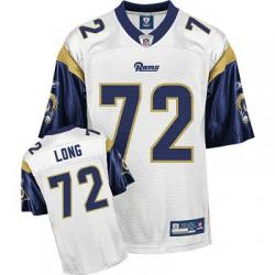 Chris Long Louis Football Jersey - St Louis  #72 Football Jersey(White)