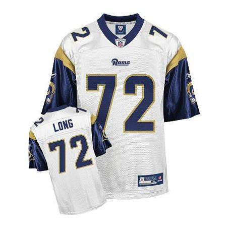 Chris Long Louis Football Jersey - St Louis  #72 Football Jersey(White)