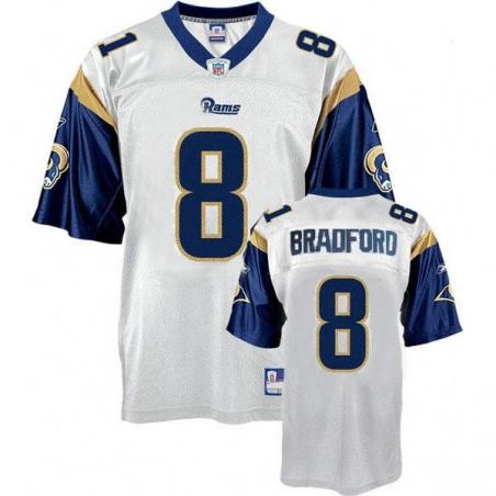 Sam Bradford Louis Football Jersey - St Louis  #8 Football Jersey(White)