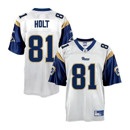 Torry Holt Louis Football Jersey - St Louis  #81 Football Jersey(White)