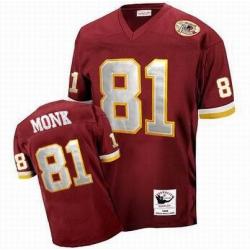 Art Monk Washington Football Jersey - Washington #81 Football Jersey(Red Throwback)