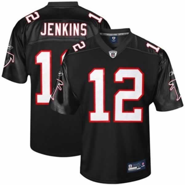 Michael Jenkins Football Jersey - Atlanta #12 Jersey(FullBlack)