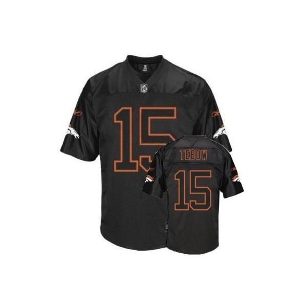 Tim Tebow Football Jersey - Denver #15 Jersey(Black)