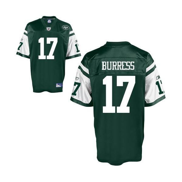 Plaxico Burress Football Jersey - NY-J #17 Jersey(Green)