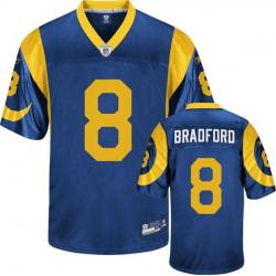 Sam Bradford Football Jersey - St Louis  #8 Jersey(Blue Throwback)