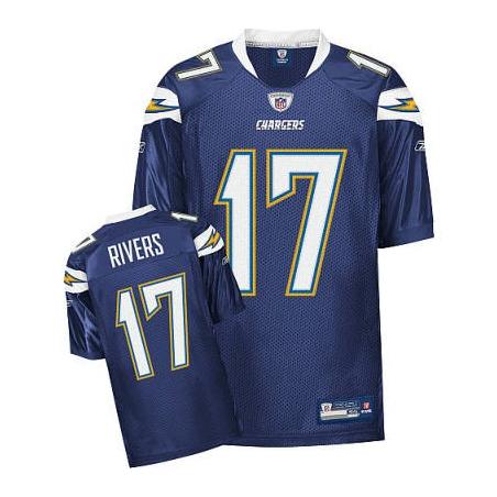 Philip Rivers San Diego Football Jersey - San Diego #17 Football Jersey(Navy)