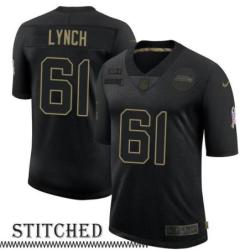 Tom Lynch Black Salute to Service Jersey Seattle Seahawks #61