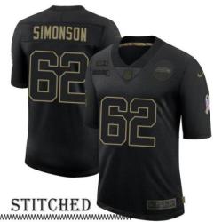 Dave Simonson Black Salute to Service Jersey Seattle Seahawks #62