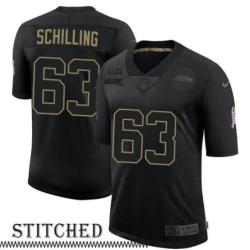 Stephen Schilling Black Salute to Service Jersey Seattle Seahawks #63