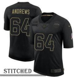 Tom Andrews Black Salute to Service Jersey Seattle Seahawks #64