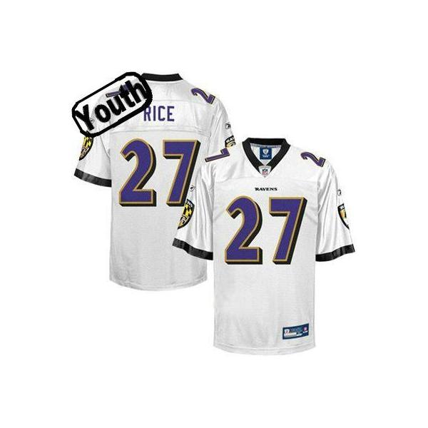 Ray Rice Youth Football Jersey -#27 Baltimore Youth Jersey(white)