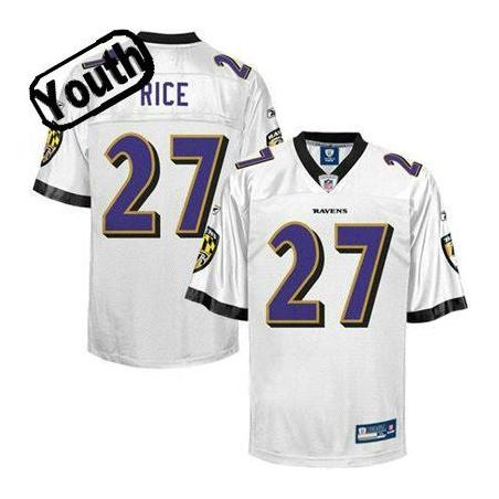 Ray Rice Youth Football Jersey -#27 Baltimore Youth Jersey(white)