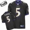 Joe Flacco Youth Football Jersey -#5 Baltimore Youth Jersey(Black)