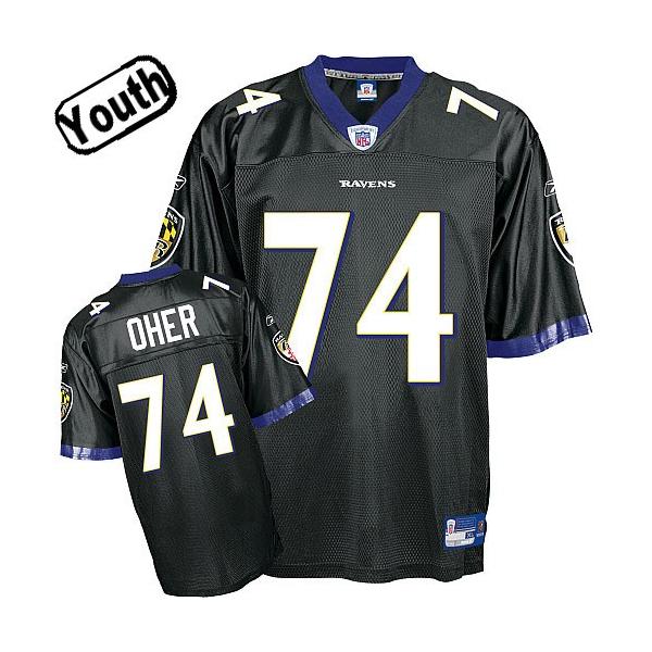 Michael Oher Youth Football Jersey -#74 Baltimore Youth Jersey(Black)