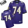 Michael Oher Youth Football Jersey -#74 Baltimore Youth Jersey(Purple)