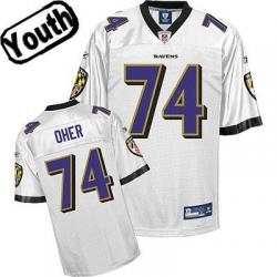 Michael Oher Youth Football Jersey -#74 Baltimore Youth Jersey(White)