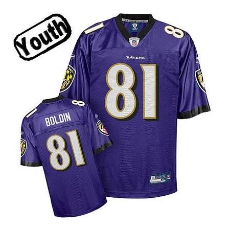 Anquan Boldin Youth Football Jersey -#81 Baltimore Youth Jersey(Purple)