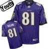 Anquan Boldin Youth Football Jersey -#81 Baltimore Youth Jersey(Purple)