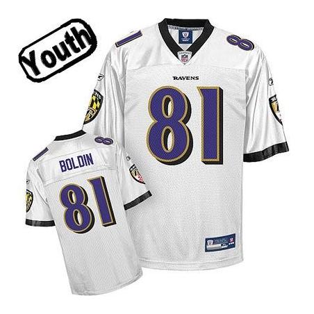 Anquan Boldin Youth Football Jersey -#81 Baltimore Youth Jersey(White)