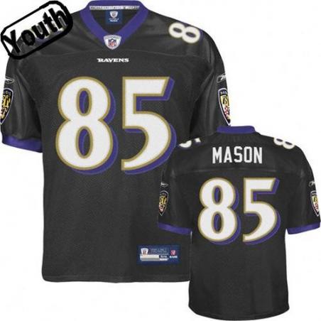 Derrick Mason Youth Football Jersey -#85 Baltimore Youth Jersey(black)