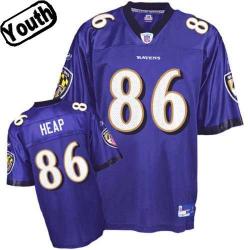 Todd Heap Youth Football Jersey -#86 Baltimore Youth Jersey(Purple)