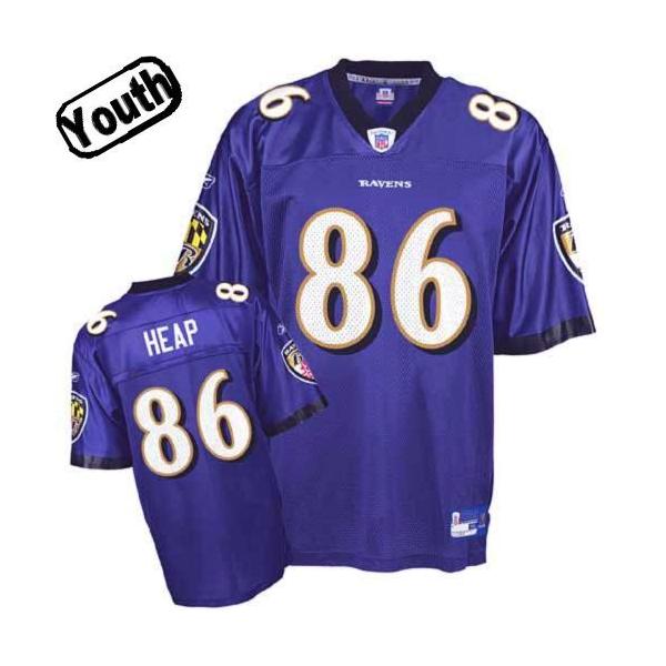 Todd Heap Youth Football Jersey -#86 Baltimore Youth Jersey(Purple)