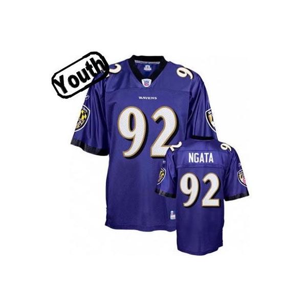 Haloti Ngata Youth Football Jersey -#92 Baltimore Youth Jersey(Purple)